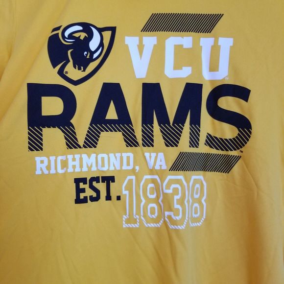 VCU Rams Shirt Unisex Kids T-Shirt Size Med Short Sleeve Polyester Logo - Picture 4 of 9